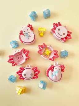 Axolotl Clicker Keychain Fidget Toy Bundle 3d model