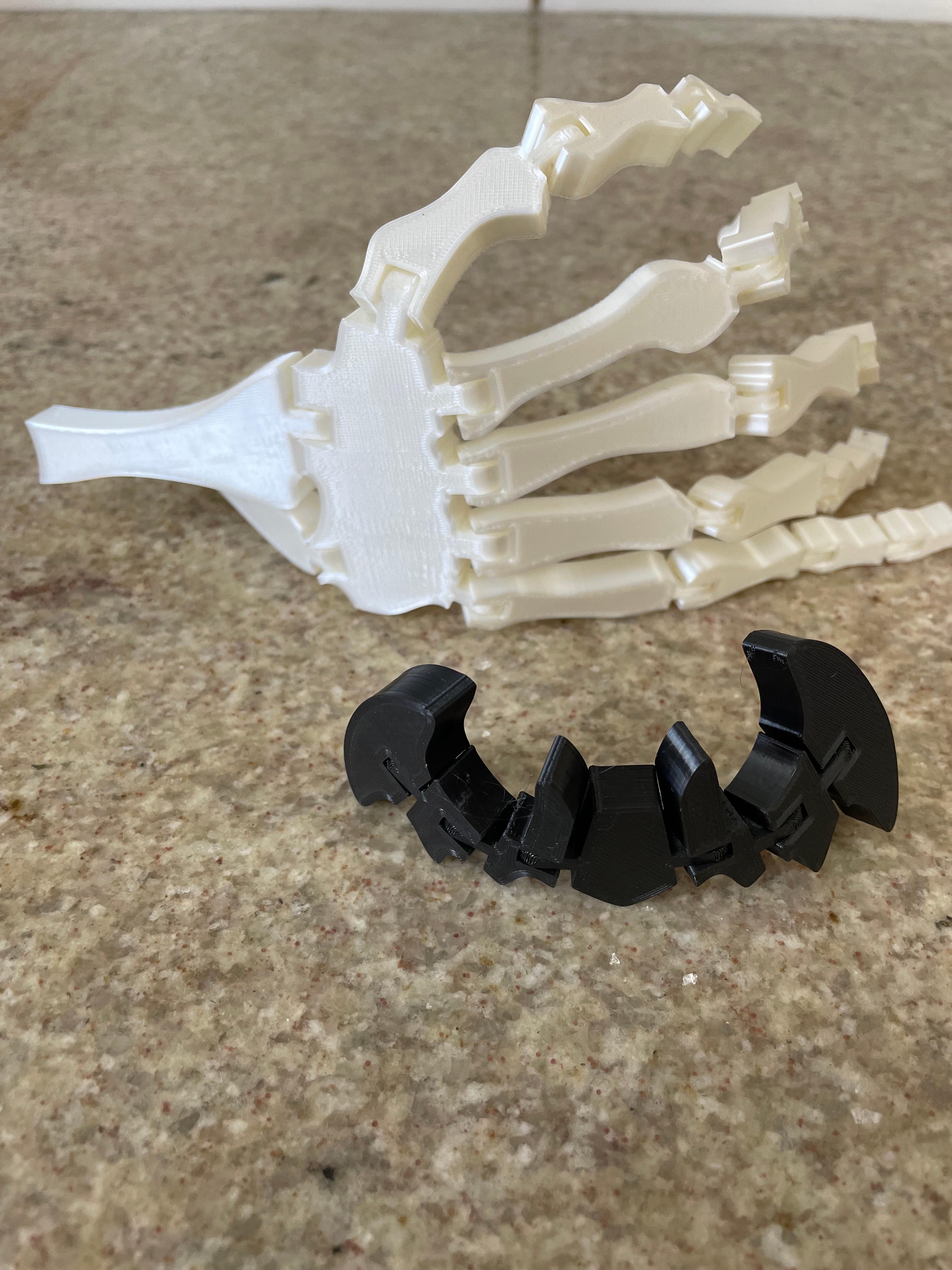 Spooky Flexi Skeleton Hand! Articulated! Bone Hand! 3d model