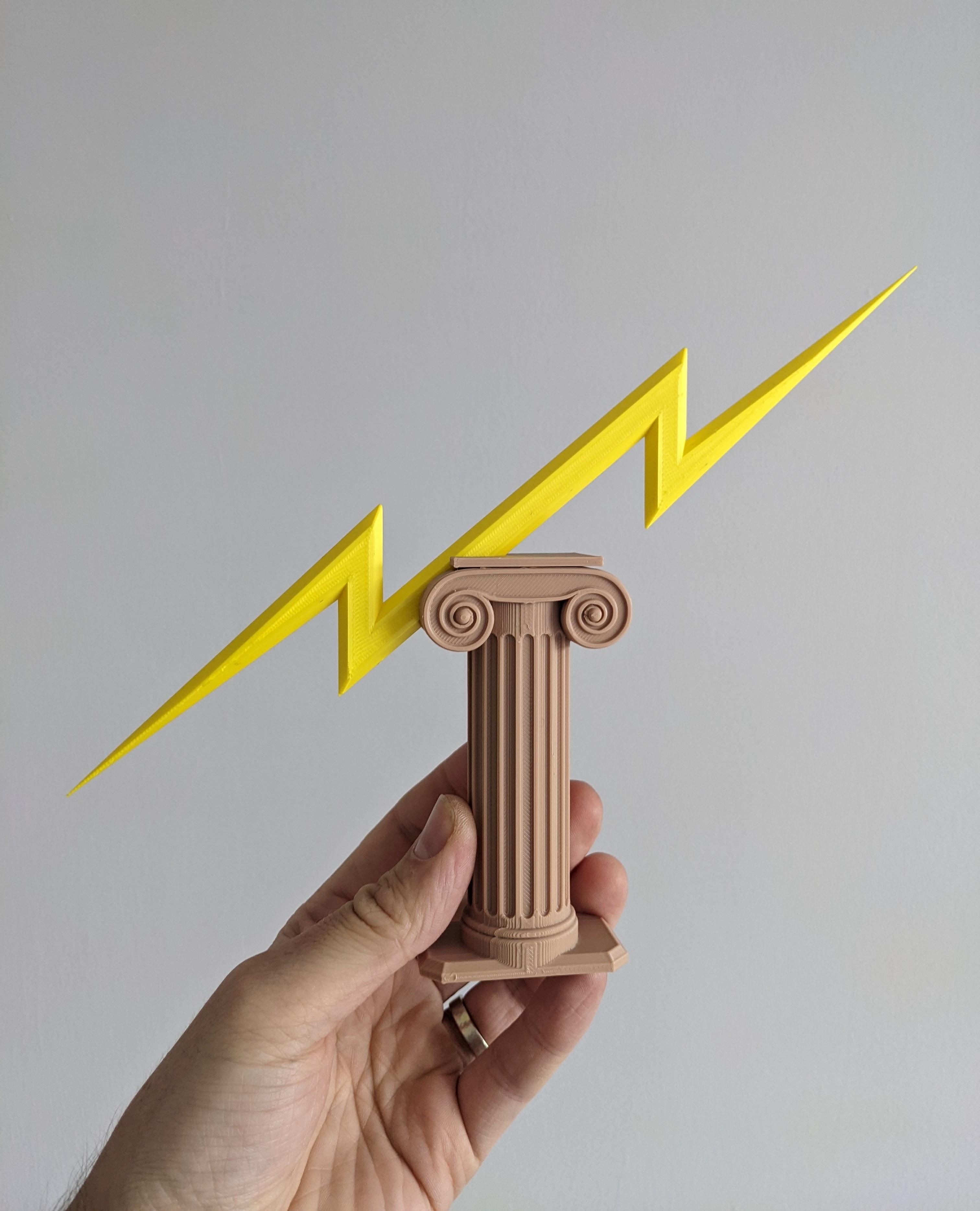 Zeus Thunderbolt and Display Stand 3d model