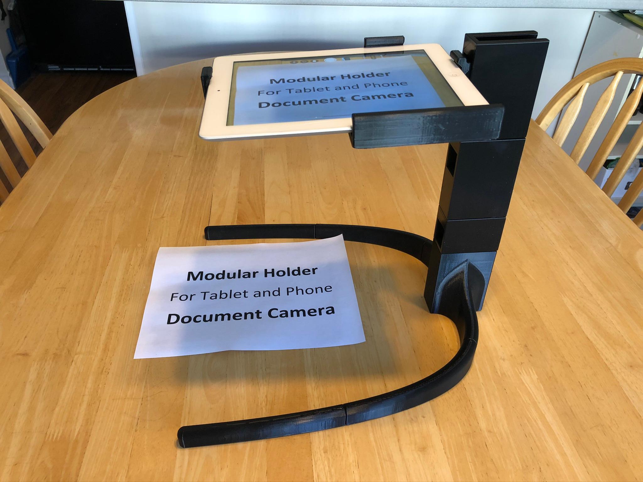 Modular Holder for Phone or Tablet Document Camera 3d model