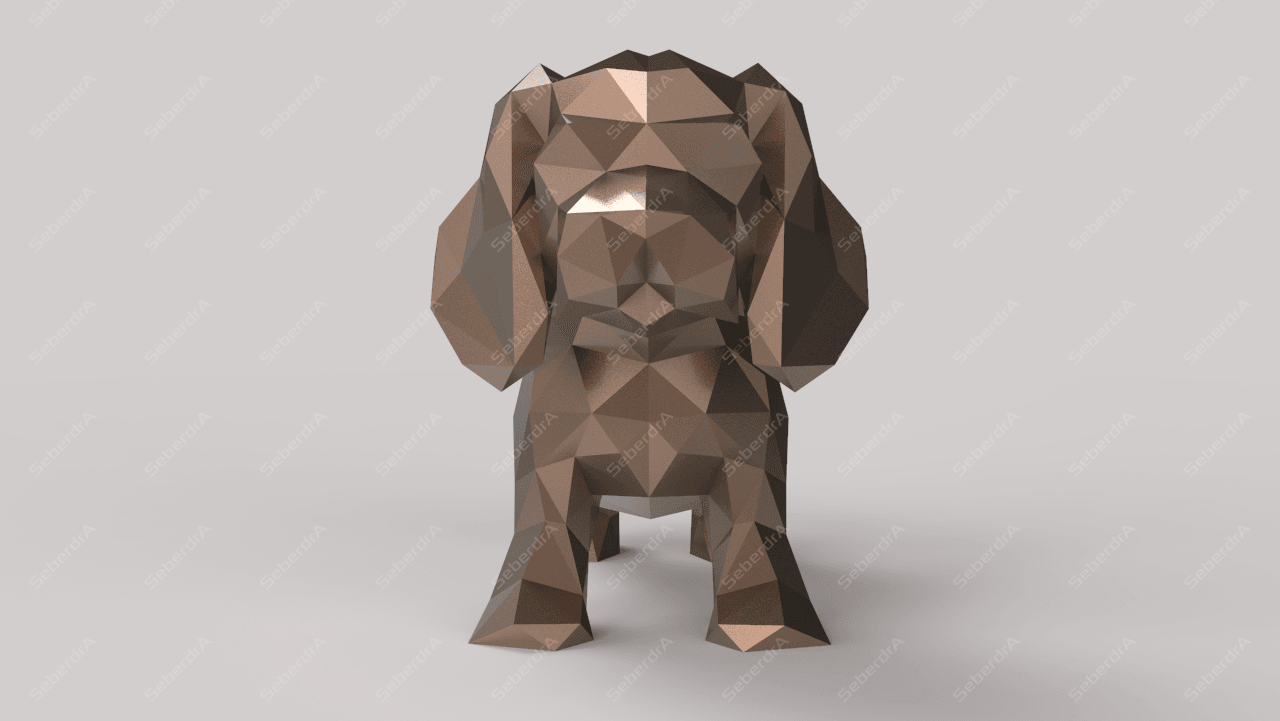 Low Poly King Chaeles Spaniel 3d model