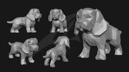 Low Poly King Chaeles Spaniel 3d model