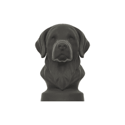 Golden Retriever Dog Bust - 3D Printable STL 3MF File - Pet Memorial Statue - Dog Model Download 3d model