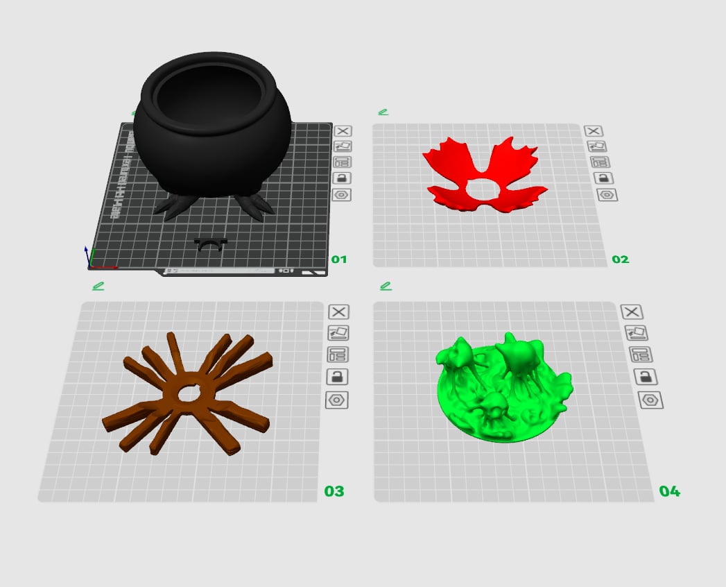 Slime Ghost Witch Cauldron 3d model