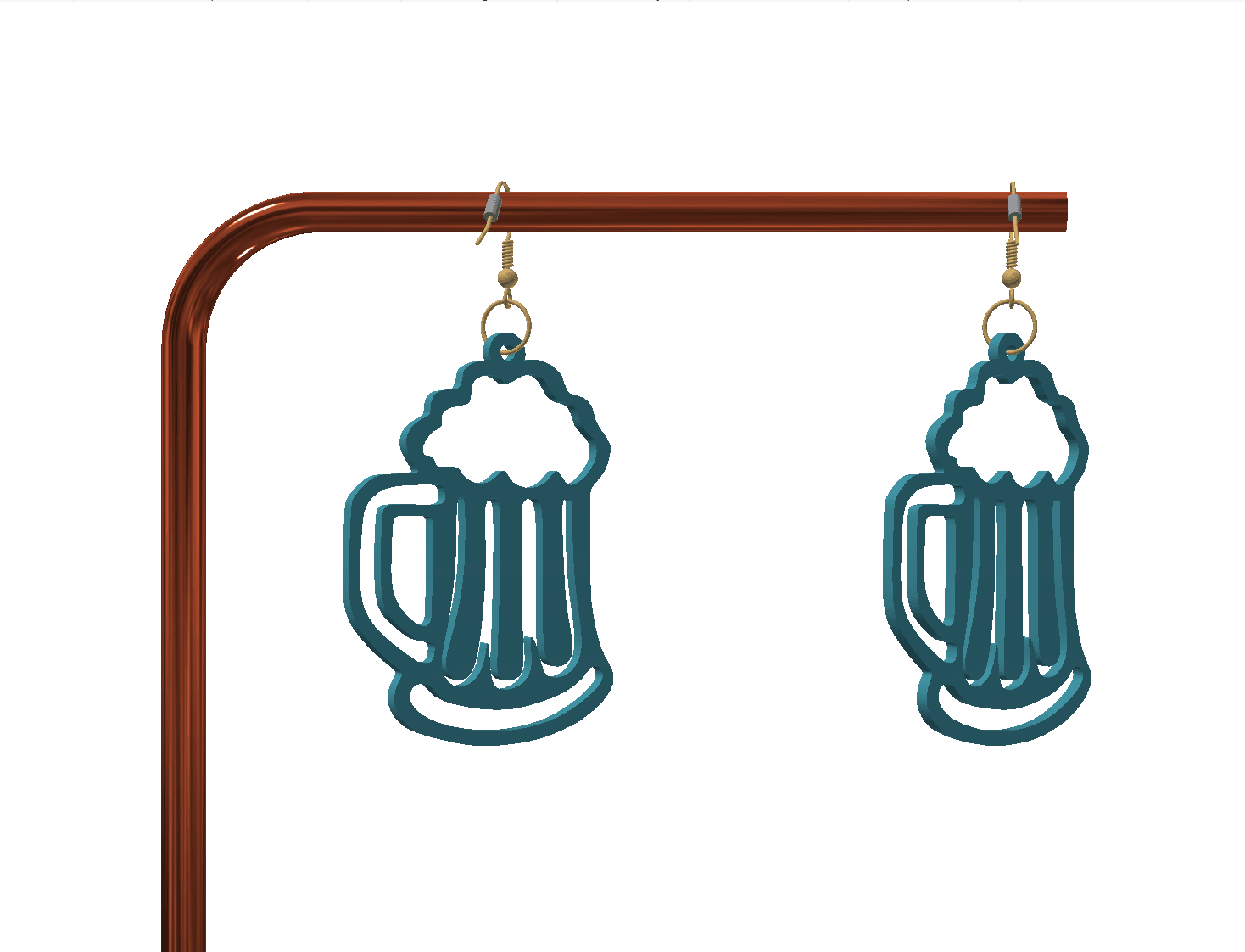 Cute keychain / earrings 3d model