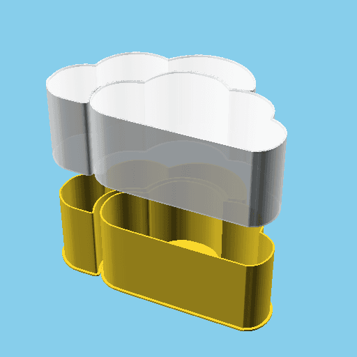 Two Clouds, nestable box (v1) 3d model