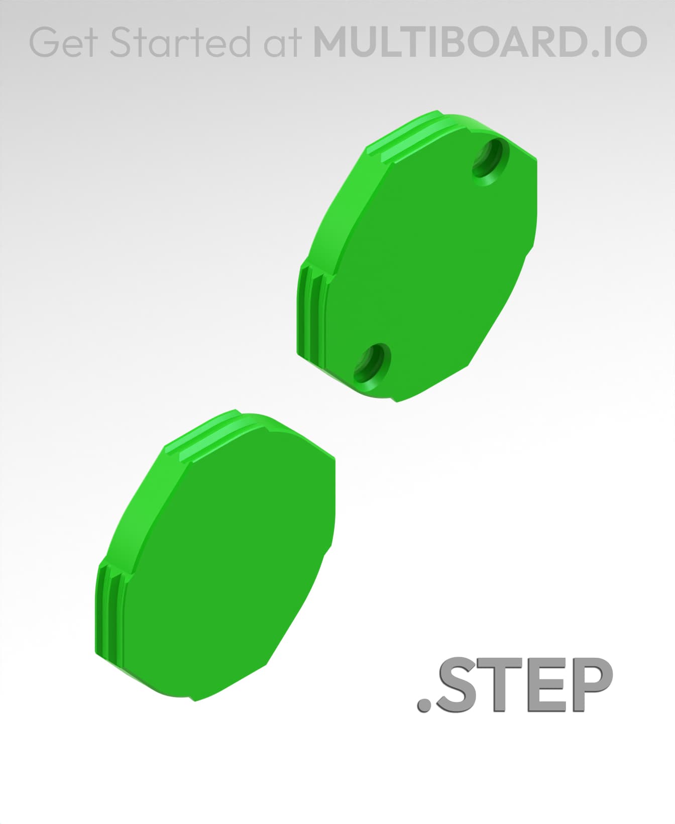 Blank - Multibin Plate Twist Lock - STEP Remixing Files 3d model