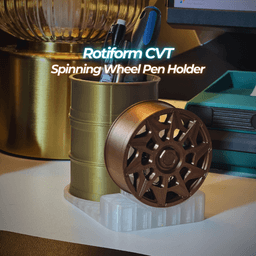 Rotiform CVT Wheel Pen Holder - Spinning 3d model