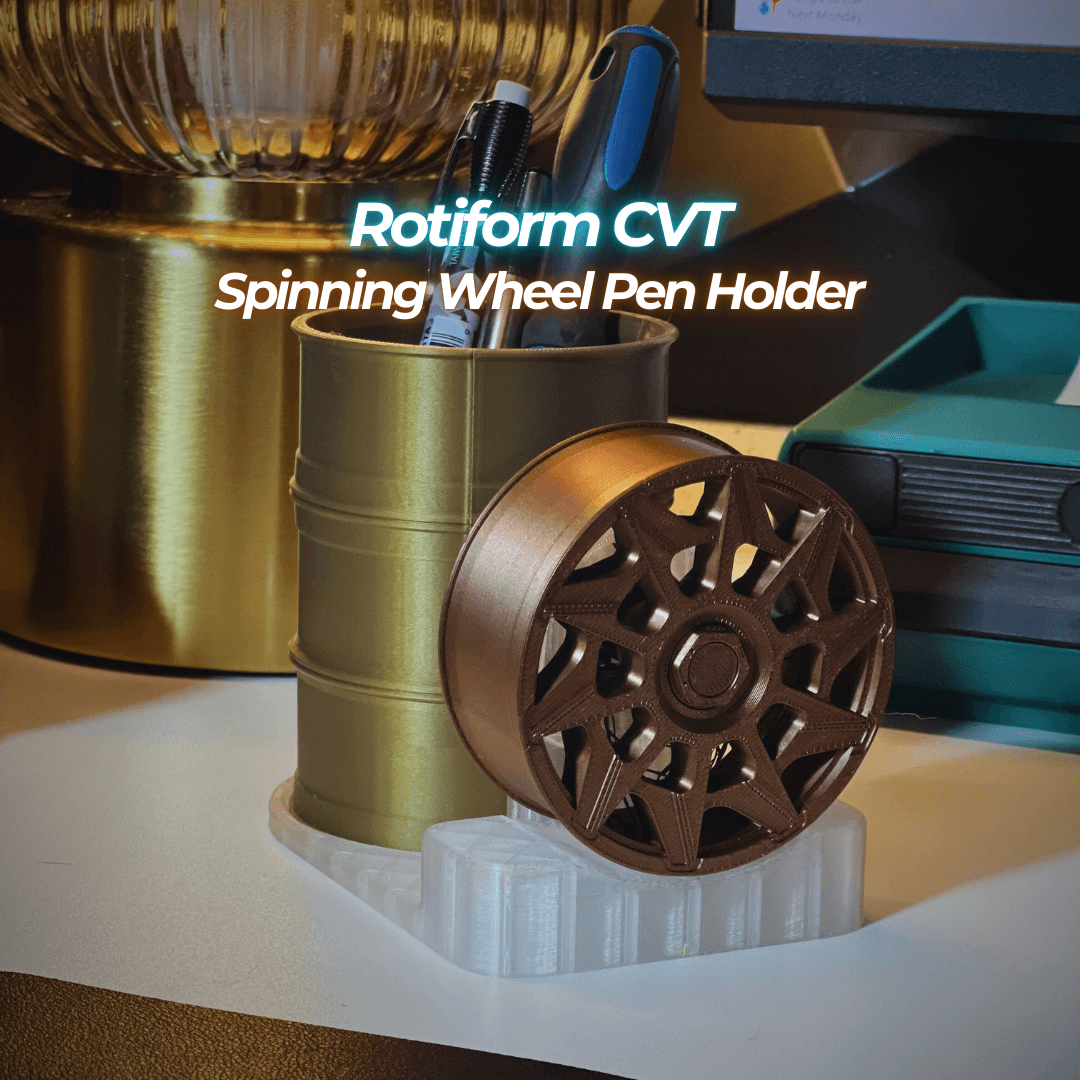 Rotiform CVT Wheel Pen Holder - Spinning 3d model