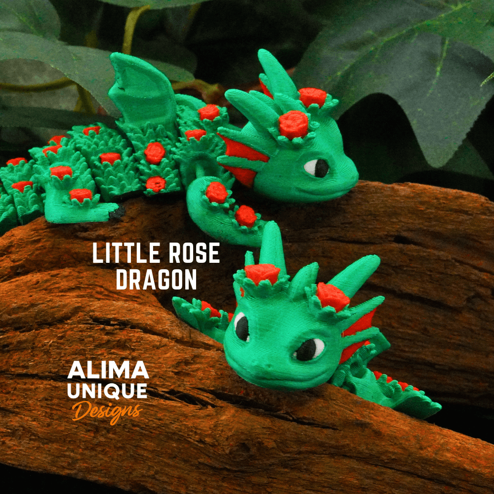 Little Rose Dragon with Rose Dragon egg 3d model