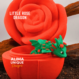 Little Rose Dragon with Rose Dragon egg 3d model