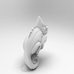 Mystical Chameleon Minimalist Sculpture 3d model