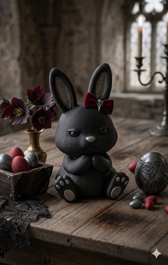 Gothic Easter Bunny – Grumpy Dark Arts Bunny 3d model