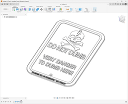 Do not dumb sign 3d model