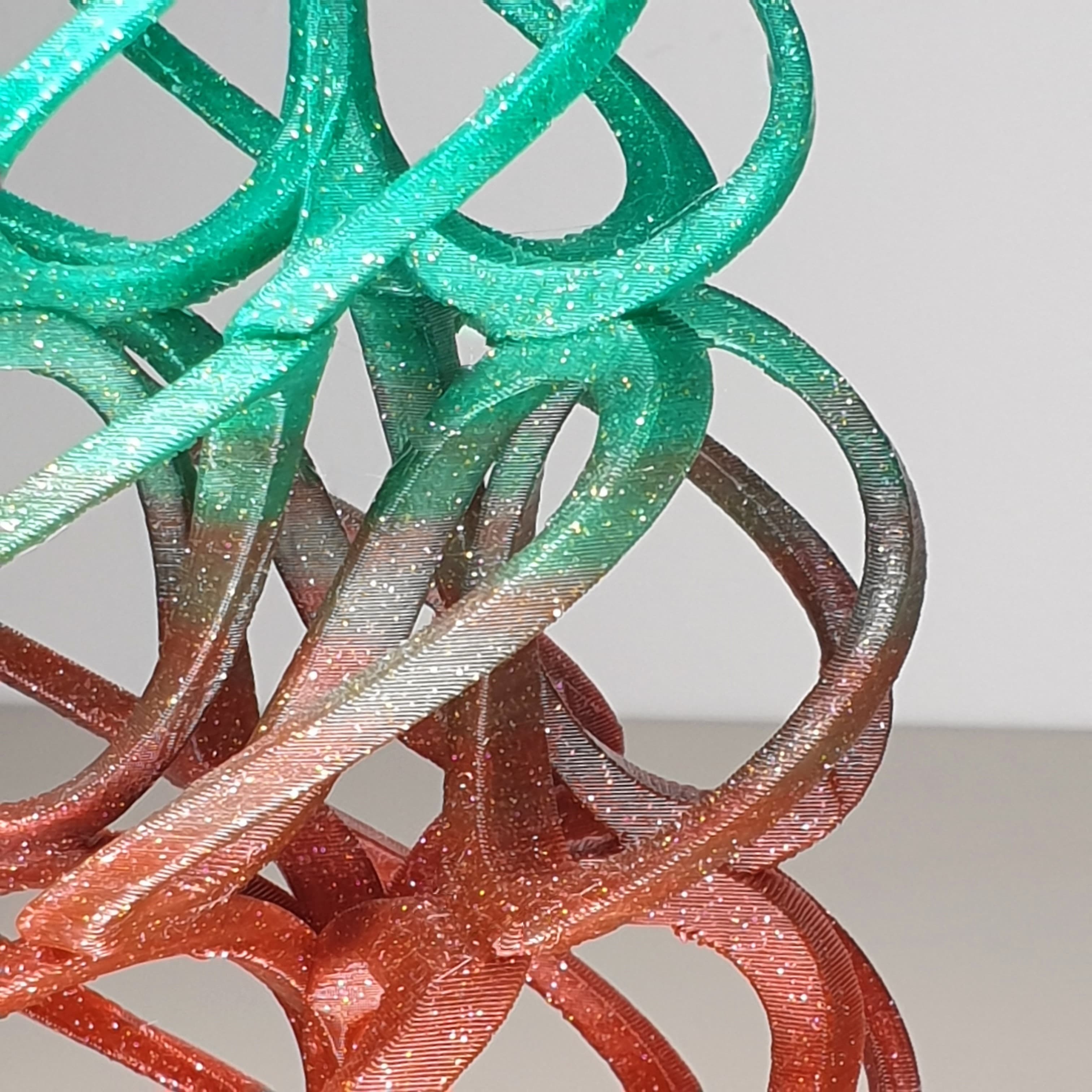 Spiral Rings Ornament 3d model