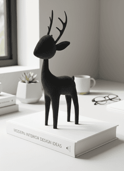 Modern Geometric Deer Set (Stag & Doe) 3d model