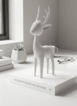 Modern Geometric Deer Set (Stag & Doe) 3d model