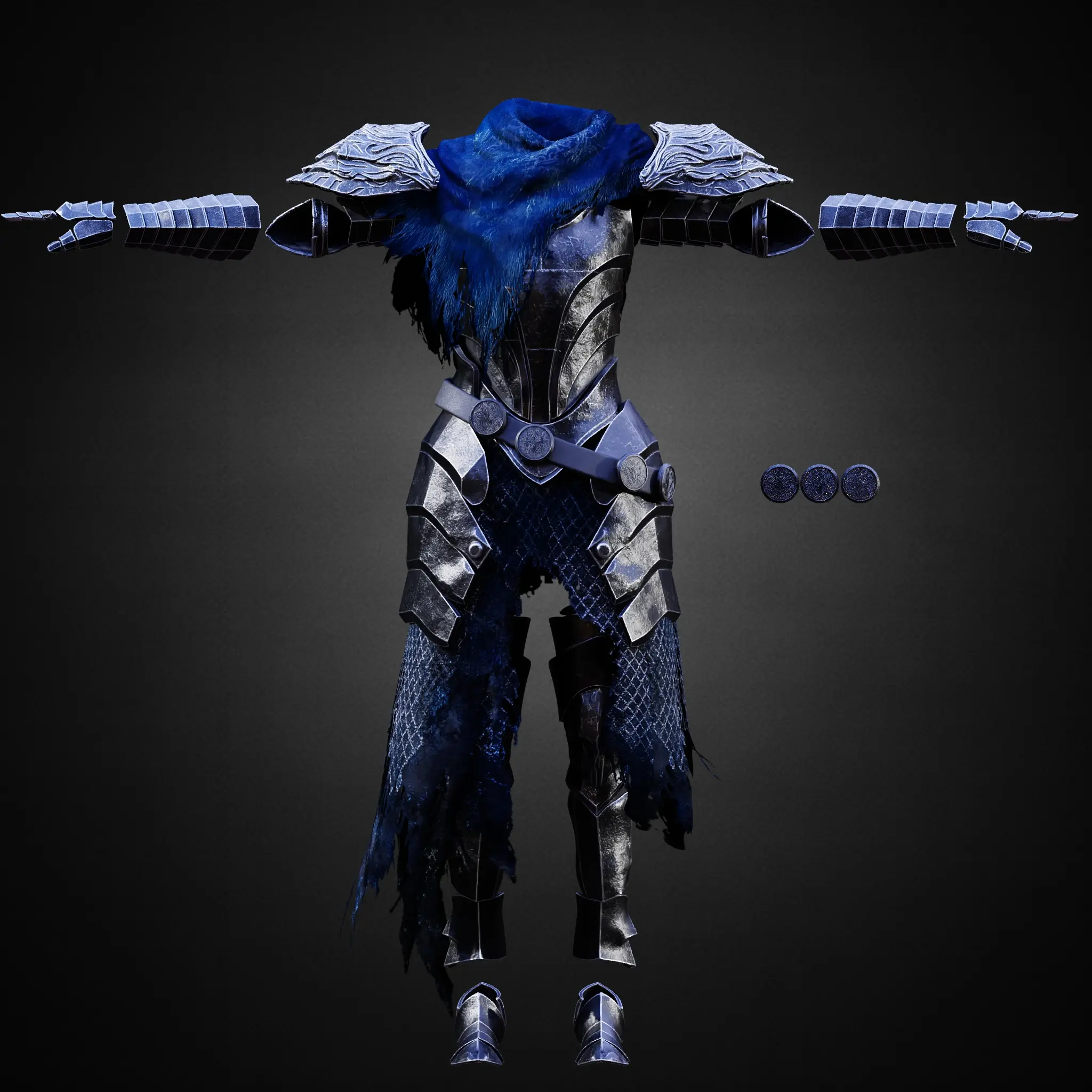 DARK SOULS KNIGHT ARTORIAS ARMOR COSPLAY LIFESIZE – ABYSSWALKER FAN ART STL Model 3d model