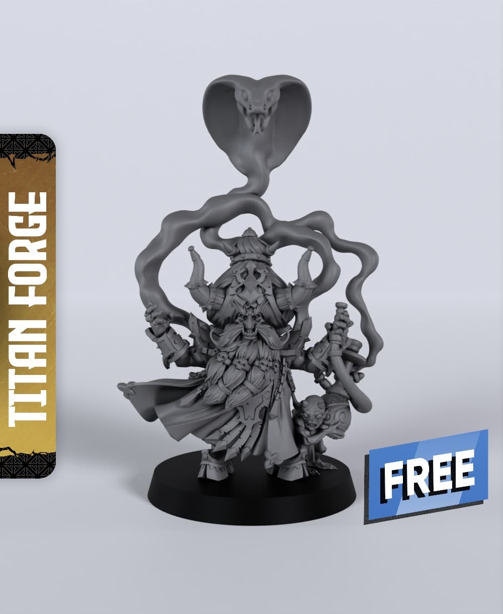 Prophet - With Free Dragon - 5e DnD Inspired for RPG and Wargamers 3d model