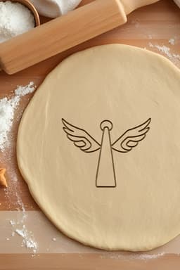 Angel Cookie Cutter, Biscuit Cutter 3d model