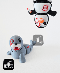 Mini Flexi Bundle - Killer Penguin + Sea Lion + Diorama 3d model