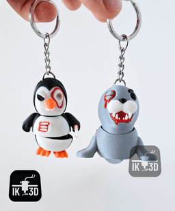 Mini Flexi Bundle - Killer Penguin + Sea Lion + Diorama 3d model