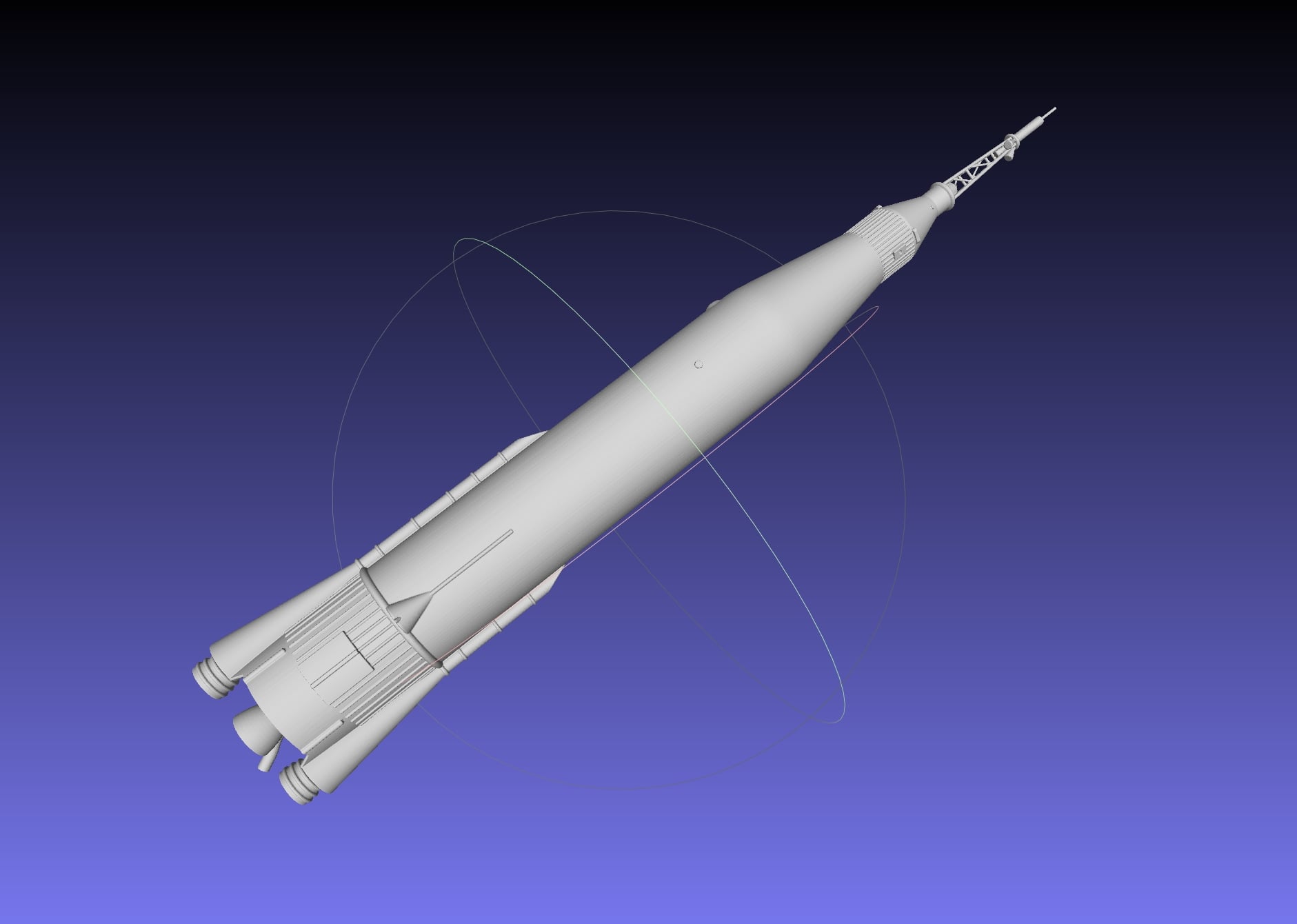 Mercury Atlas LV-3B Printable Rocket Model 3d model