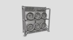 ULTIMATE JDM Wheel Display Stand (BBS & ENKEI) | Multi-Scale Garage Diorama Accessory (1/64 - 1/18) 3d model