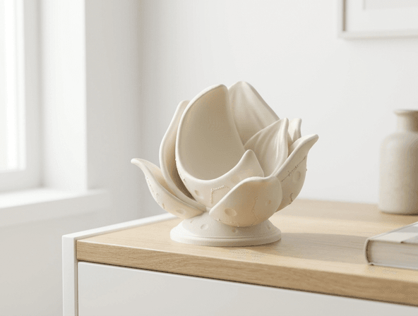 Magnolia Petal Stand – Floral Display Holder 3d model