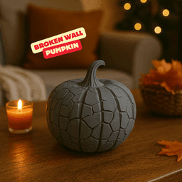 BROKEN WALL PUMPKIN / NATURE AUTUMN DESIGN / ABSTRACT DECOR 3d model