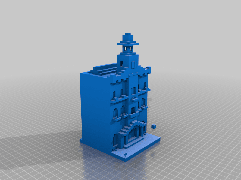 Minecraft Town Hall 3d model