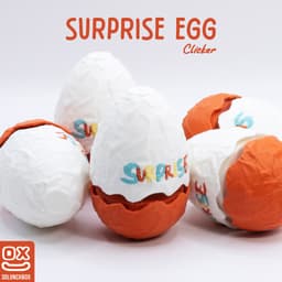 Surprise Egg Fidget Clicker - Nostalgic 90s Inspired 3D Printed Mechanical Desk Toy 3d model