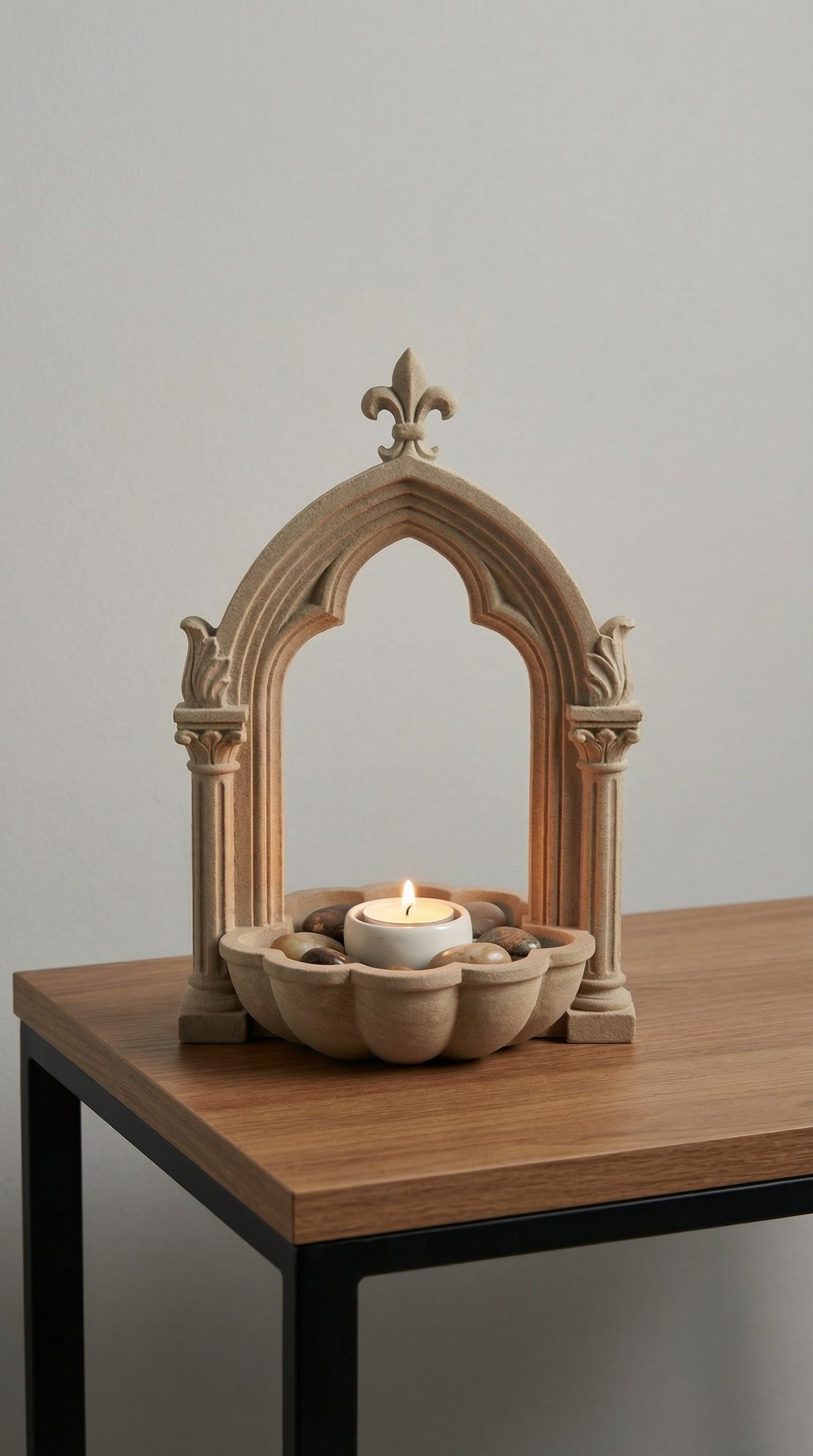 Gothic Arch Scalloped Catchall Tray & Tea Light Holder 3d model
