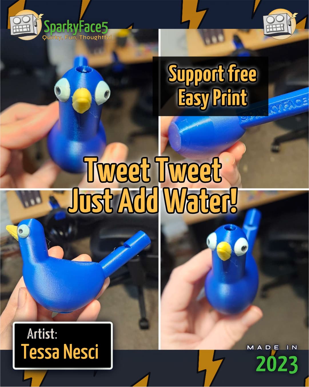 Singing Bird whistle 3d model