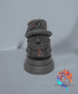 Snowman LED Candle Holder Set of 3 / 3mf included 3d model