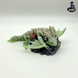 Articulated Dragon stand - display - holder 3d model