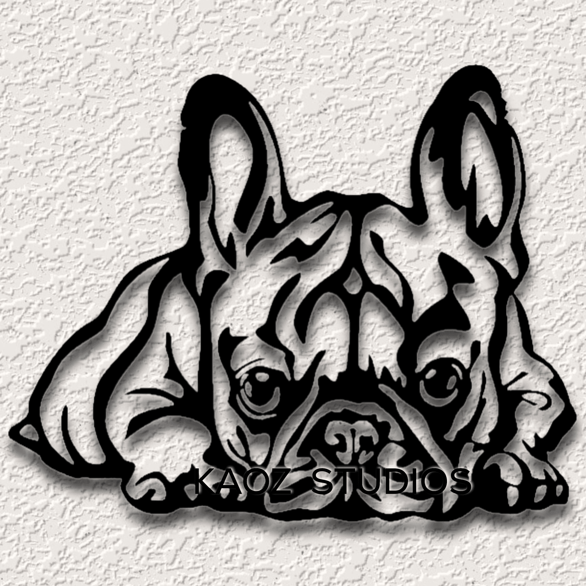 frenchie wall art french bulldog wall decor bull dog decoration 2d animal 3d model