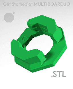Double Sided Snap (Part A) - STL Multiboard Remixing Files 3d model