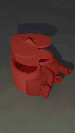 A TOTALLY REALISTIC Remix of Simple Heart Box with Lid 3d model
