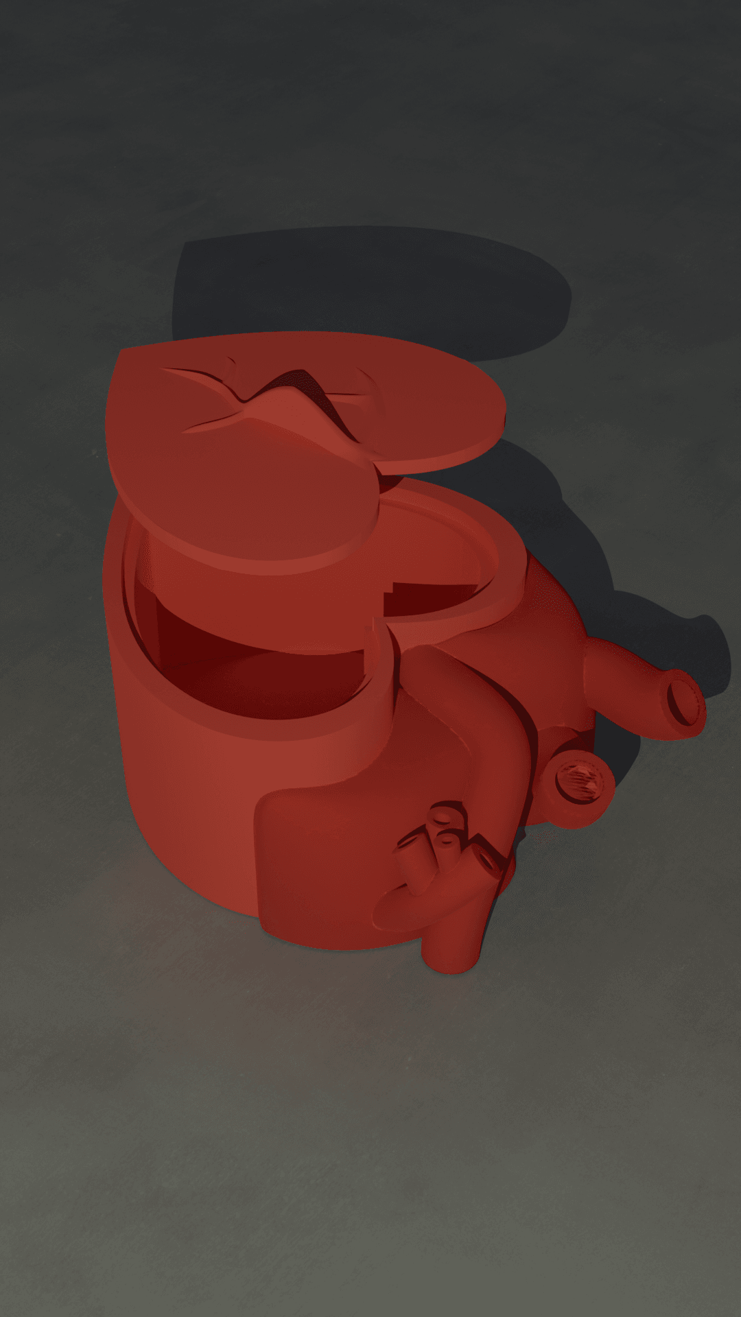 A TOTALLY REALISTIC Remix of Simple Heart Box with Lid 3d model