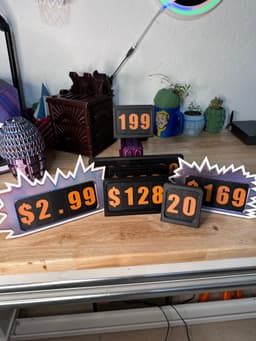 Pricing Stands, In person, shows, craft, fair, cons, etc. pricing stands for your item. 3d model
