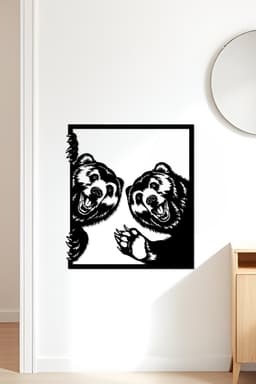 Bear Wall Art, Wall Decor, Home Decor 3d model