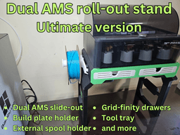 DUAL AMS 1 AND/OR AMS 2 PRO SIDEKICK STAND 3d model