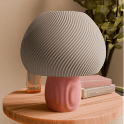 Rippled Mushroom Twisted Lamp 3d model