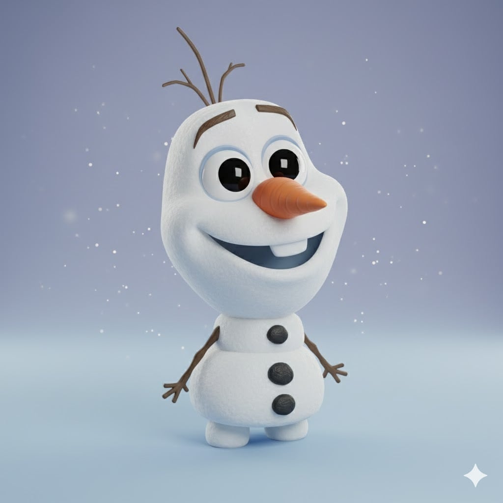 OLAF KAWAII CHIBI COLLECTIBLE 3D FIGURE (STL FILE) 3d model