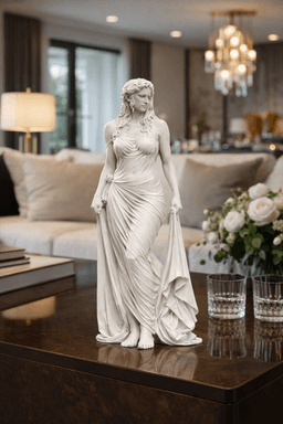 Classical Goddess Statue STL – Elegant Draped Female Sculpture for 3D Printing 3d model