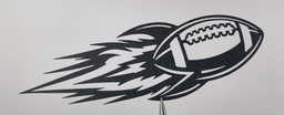 Flying Football Rocket Wall Art.stl 3d model