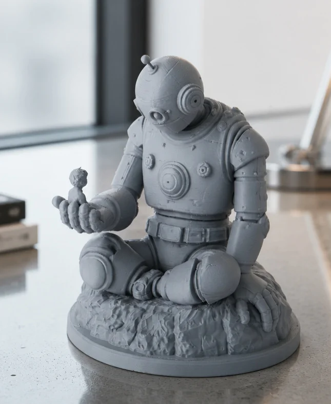 Gentle Giant Robot Sculpture - Retro Sci-Fi Art 3d model