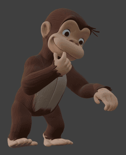Curious George Monitor Pal 3d model