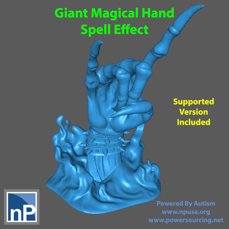 Giant Heavy Metal Hand Spell Effect 3d model